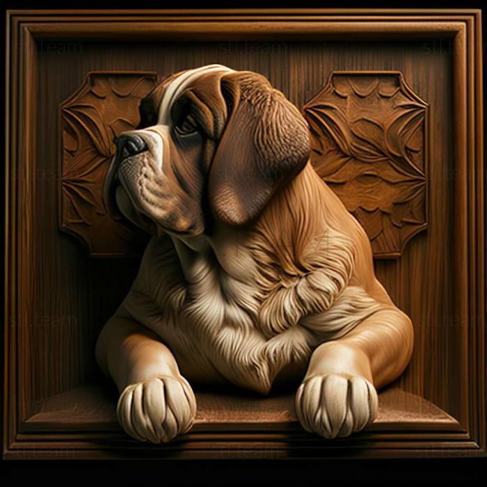 3D model StBernard dog (STL)